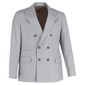 Brunello Cucinelli Grey Double Breasted Jacket